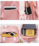 (немає кулона) Рюкзак дівчина 4в1 нейлонова тканина нові сумки для дівчаток Еко сумка міський стильний гурт, фото 9