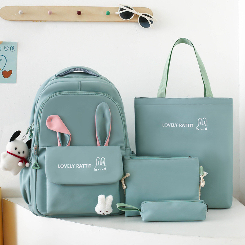 (немає кулона) Рюкзак дівчина 4в1 нейлонова тканина нові сумки для дівчаток Еко сумка міський стильний гурт, фото 1