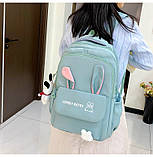 (немає кулона) Рюкзак дівчина 4в1 нейлонова тканина нові сумки для дівчаток Еко сумка міський стильний гурт, фото 4