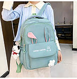 (немає кулона) Рюкзак дівчина 4в1 нейлонова тканина нові сумки для дівчаток Еко сумка міський стильний гурт, фото 3