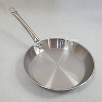 Сковорода з нержавіючої сталі із потовщеним дном 30 см Benson-BN-638.