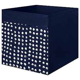 Коробка DRONA темно-синій/білий, 33x38x33 см IKEA 005.665.45
