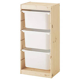 Стелаж з 3-контейнерами TROFAST 44x30x91 см IKEA 291.030.07