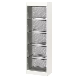 Стелаж з металевими контейнерами TROFAST 46x30x145 см IKEA 294.787.32