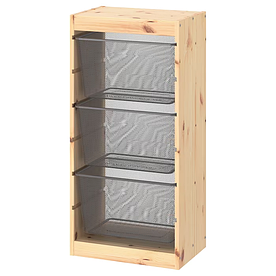 Стелаж з металевими контейнерами TROFAST 44x30x91 см IKEA 494.774.92