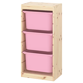 Стелаж з 3-контейнерами TROFAST 44x30x91 см IKEA 493.359.35
