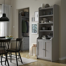 Висока шафа з дверцятами HAUGA IKEA 604.150.54