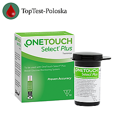 Тест-смужки Ван Тач Селект Плюс (One Touch Select Plus) 50 шт. в 1 флаконі по 50 шт в упаковці
