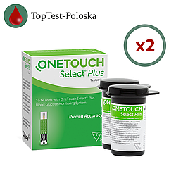 Тест-смужки Ван Тач Селект Плюс (One Touch Select Plus) 100 шт. в 2 флаконах по 50 шт в упаковці