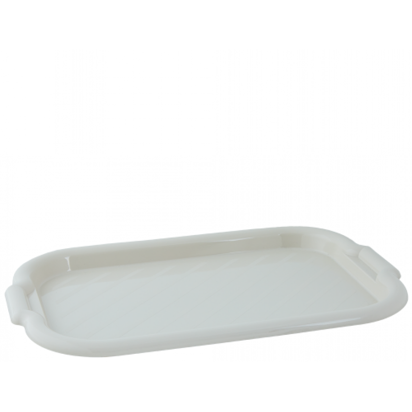 Піднос пластиковий Алеана прямокутний 45*30*4 біла троянда 168039, фото 1