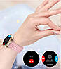 Смарт-годинник LEMFOZ01 mini Gold (дзвінки, тонометр, пульсоксиметр, температура) AMOLED екран, 3 ремінця, фото 5