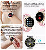 Смарт-годинник LEMFOZ01 mini Gold (дзвінки, тонометр, пульсоксиметр, температура) AMOLED екран, 3 ремінця, фото 11