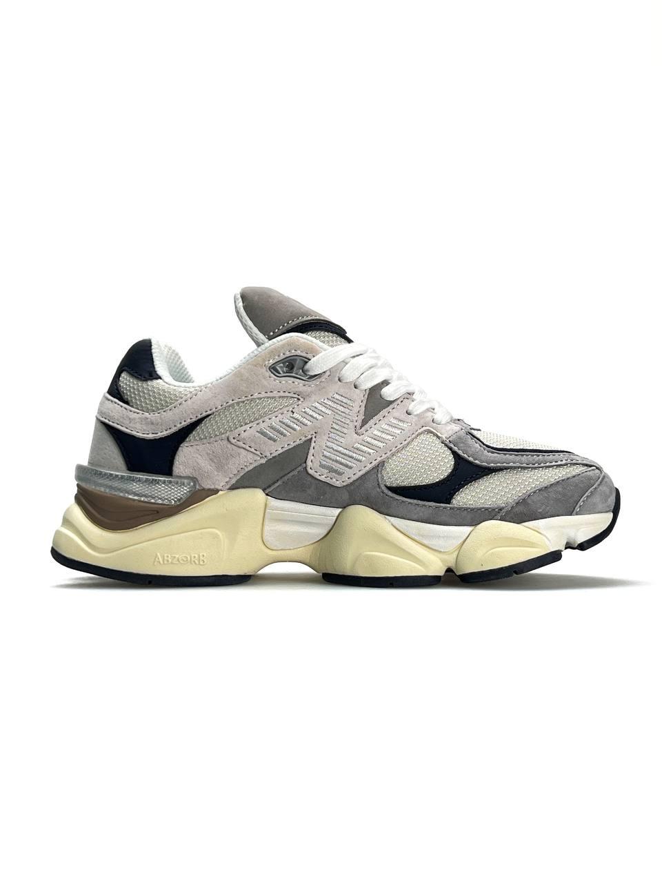Жіночі кросівки New Balance 9060 Grey Brown, кеди Санта-біленс замші текстиль водонепроникний 36