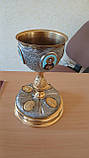Церковна Чаша потір до та після реставрації (посрібнення), фото 2