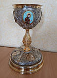 Церковна Чаша потір до та після реставрації (посрібнення), фото 4