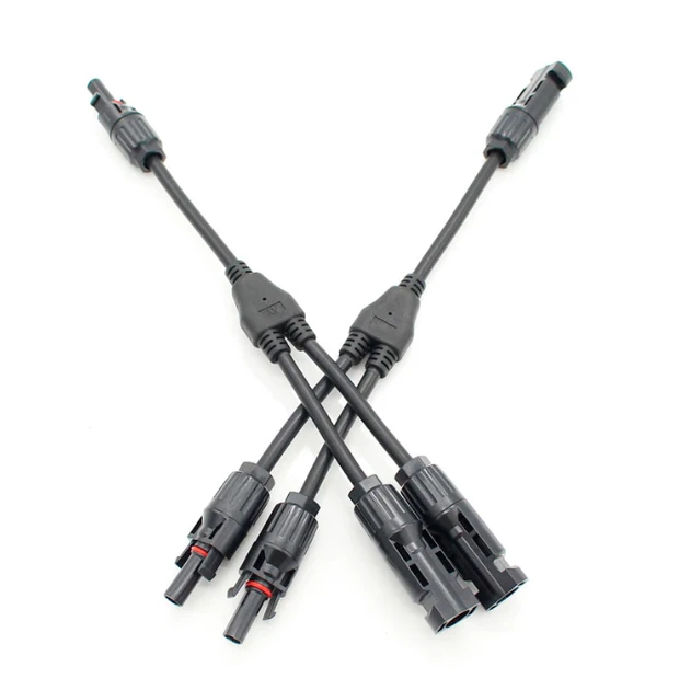 Конектор розгалужувач для сонячних панелей МС4 Y-подібна пара 30 см 4 мм., фото 1