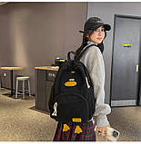 Рюкзак для хлопчика дівчинки дитячий шкільний портфель чорний, фото 6