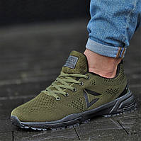 Кроссовки мужские хаки весенние летние осенние Кросівки чоловічі хакі весняні літні осінні (Код: Л3167тк)