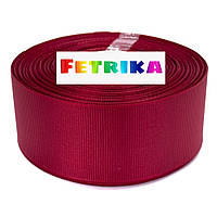 Репсова стрічка однотонна темно-червона 4 см