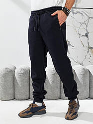 Чоловічі якісні та зручні спортивні зимові однотонні штани з начосом