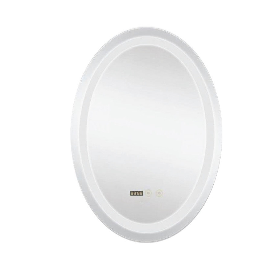 Дзеркало Mixxus Plain MV02-50x70 (годинник, LED-підсвітка, антизапотівка) (MI6010)