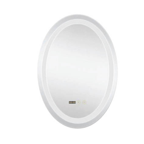 Дзеркало Mixxus Plain MV02-50x70 (годинник, LED-підсвітка, антизапотівка) (MI6010), фото 1