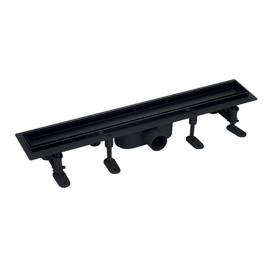 Душовий трап MIXXUS DRAIN-06-30 BLACK з пласт. основою і накладкою з неірж. сталі 70x300 мм (MI6526)