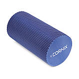 Масажний ролик Cornix EVA+ 30 x 15 см (валик, ролер) XR-0299 Navy Blue, фото 3