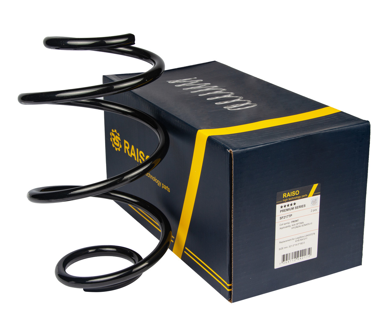 Пружина передня Raiso (Швеція) Kia Optima, Кіа Оптіма 10- #SF217TP UABCMMY7