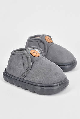 Капці дитячі сірого кольору на хутрі р.28/29 190099T Безкоштовна доставка
