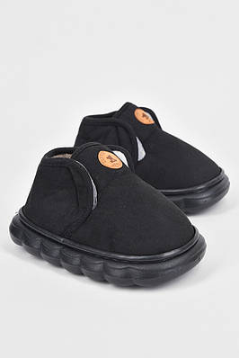 Капці дитячі чорного кольору на хутрі 190101T Безкоштовна доставка
