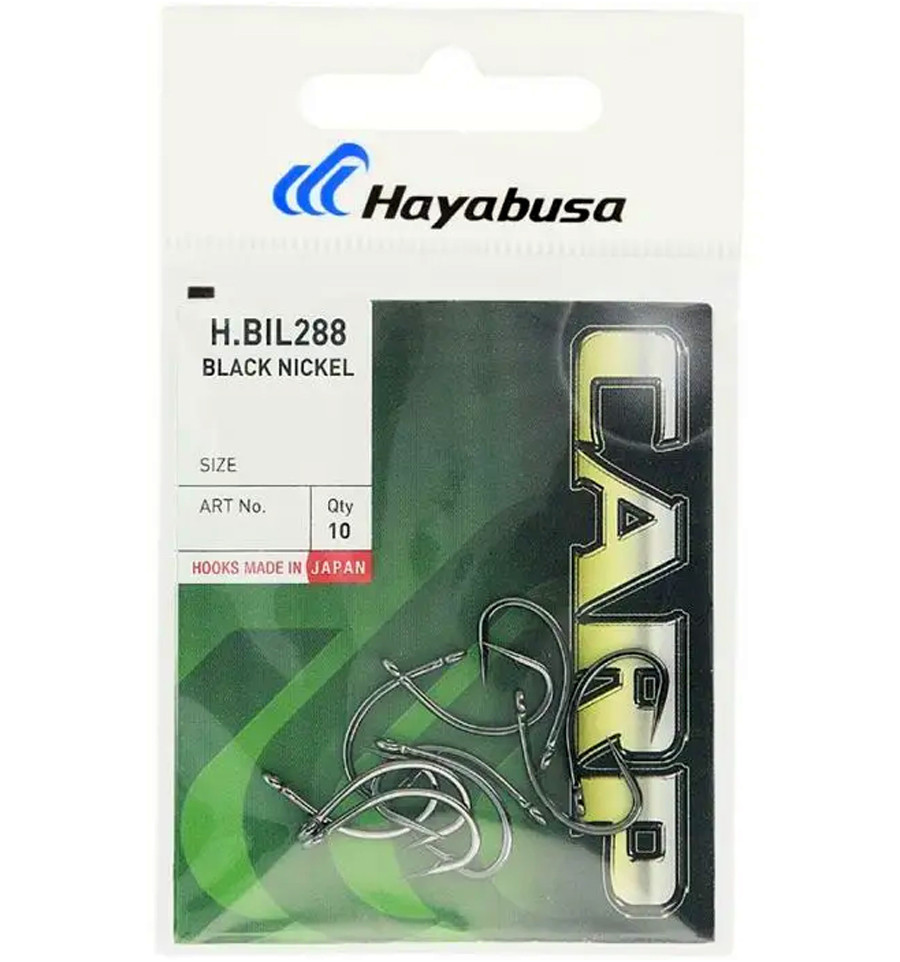 Коропові гачки Hayabusa Carp H.BIL288BN Black Nickel чорний нікель No 4