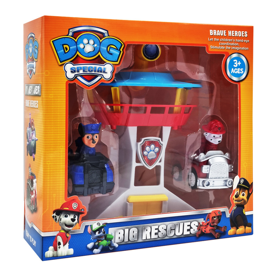Ігровий набір фігурок Щенячий патруль XS802-2 з базою та транспортом, фото 1