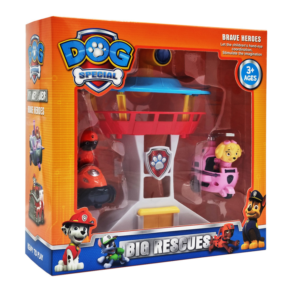 Ігровий набір фігурок Щенячий патруль XS802-4 з базою та транспортом, фото 1