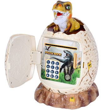 Сейф-скарбничка зі звуковими та світловими ефектами MK 5414 Дитяча скарбничка у вигляді яйця з динозавром