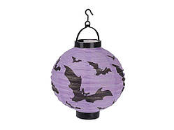 Ліхтарик Halloween бузковий 20см світло на бат-ці MS 4186 ТМ METR