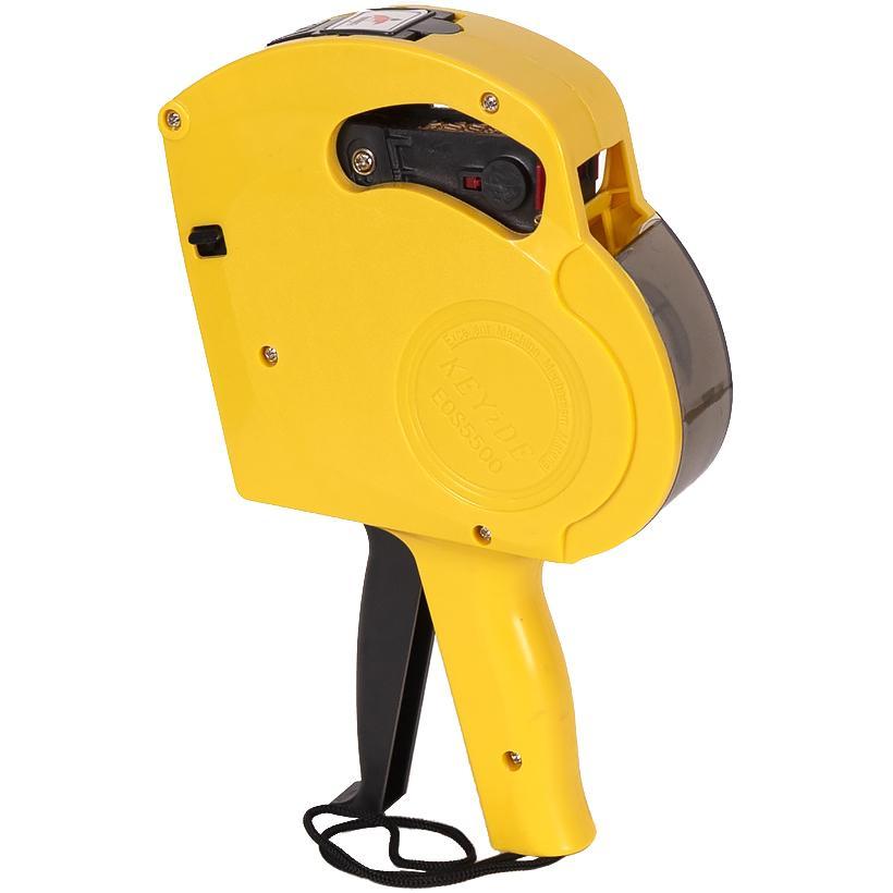 Етикет пістолет чорнильний однорядковий для відтиску артикулу, ціни, номенклатури, дати, номера серії, жовтий