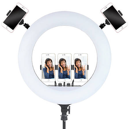Кільцева лампа 54 см LED RL-21 зі штативом 160 см AC Prof, фото 3