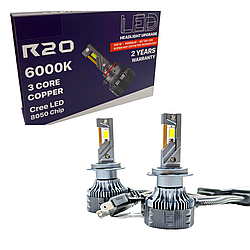 Автомобільні світлодіодні LED лампи R20 H1,діоди CREE4575CHIP,робоча напруга 12-24V,100W,6000K, радіатор