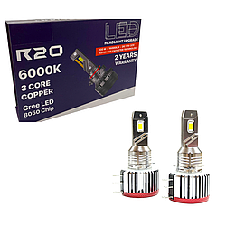 Автомобільні світлодіодні LED лампи у фару головного світла LED комплект R20, тип лампи H15,12-24V,100W, 6000K