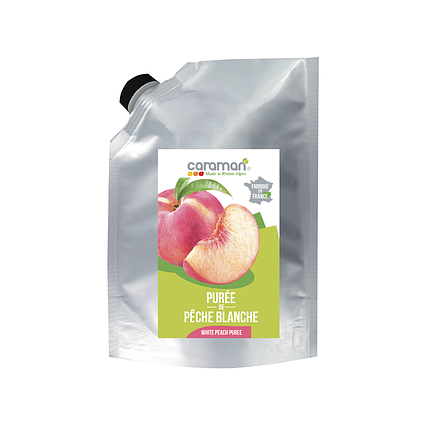 Пюре пастеризоване з білих персиків Caraman 1 кг, фото 1