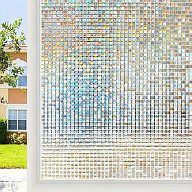 Вітражна плівка самоклеюча на вікна 60см, самоклейка на скло рулон 10м, віконна ПВХ плівка, Мозаїка