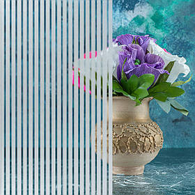 Вітражна плівка самоклеюча на вікна 60см, самоклейка на скло рулон 3м, ПВХ віконна плівка, Вертикаль