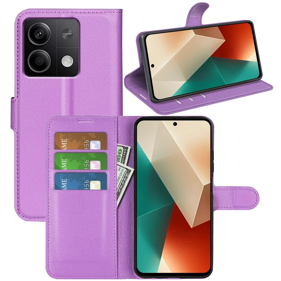 Чохол-книжка Litchie Wallet для Xiaomi Redmi Note 13 5G Violet, фото 1