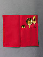 Куверт для столових приборів К1 Саржа Червоний, фото 6