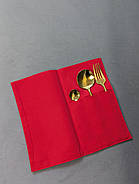 Куверт для столових приборів К1 Саржа Червоний, фото 7