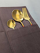 Куверт для столових приборів К1 Саржа Коричневий, фото 4