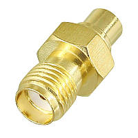 Перехідник гн.sma- гн.mcx, латунь, gold