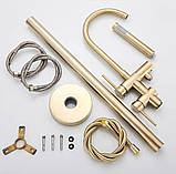 Підлоговий змішувач для ванни FUTURA ORTIS Gold Mat Матове Золото, фото 2