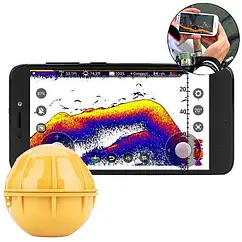 Ехолот для риболовлі Phiradar BT100 Bluetooth з'єднання до смартфона однопроменевий Огляд 90° дистанція 40 метрів